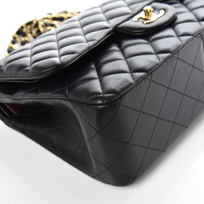 Chanel Lambskin Quilted Jumbo Double Flap Black 12 of 17
