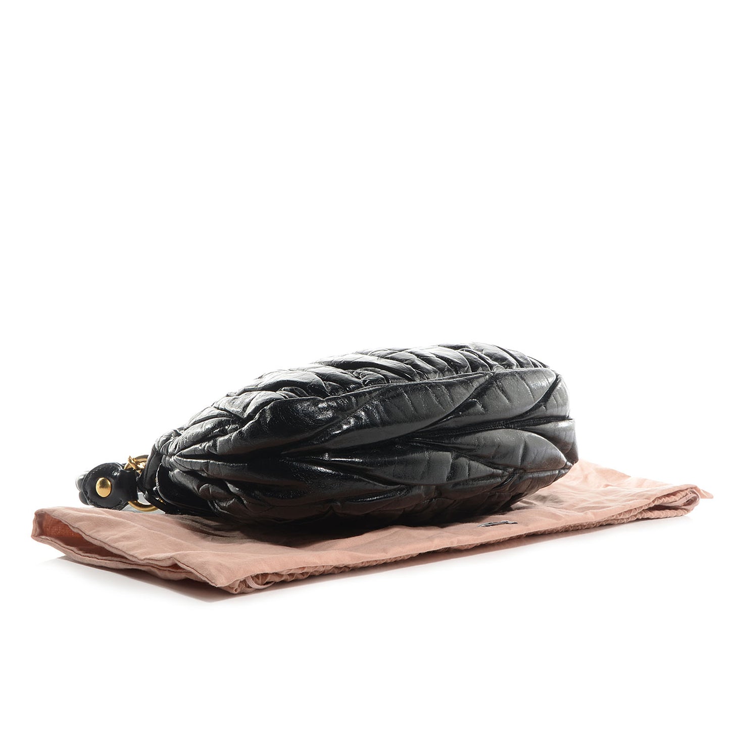 Lux Leather Small Matelasse Coffer Nero Black