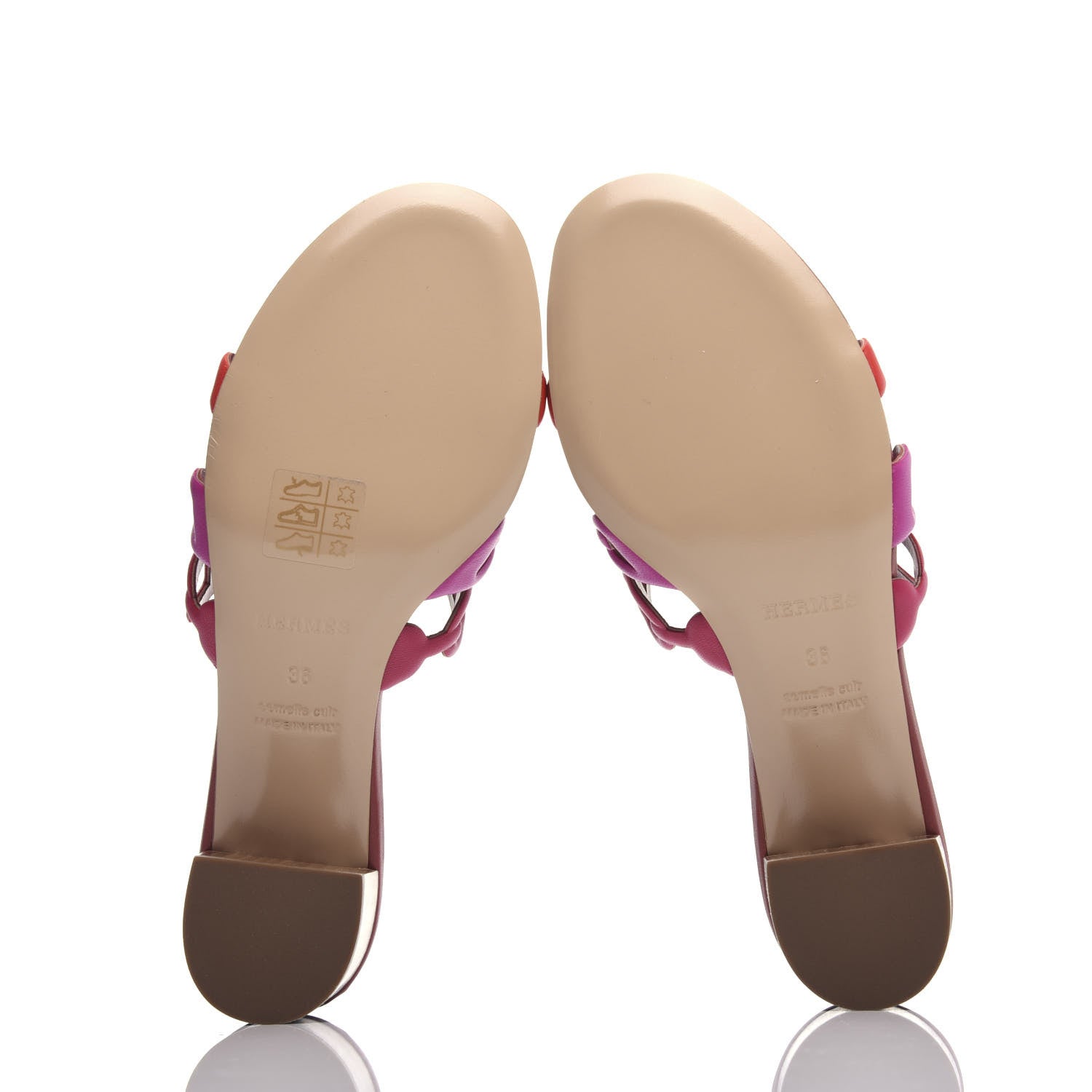 Hermes Nappa Tandem Sandals 36 Rouge Azalee 6 of 11