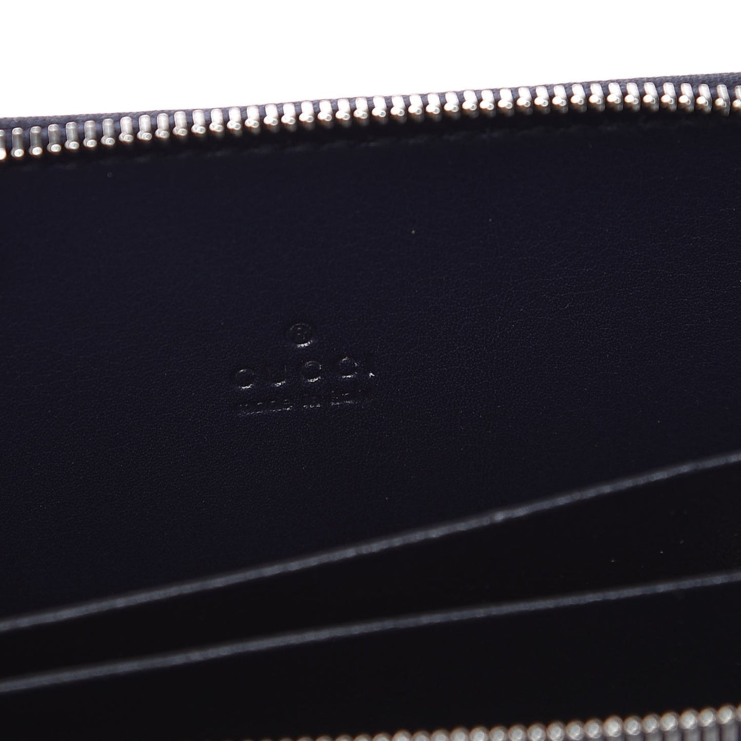 GG Supreme Monogram Zip Around Card Case Blue