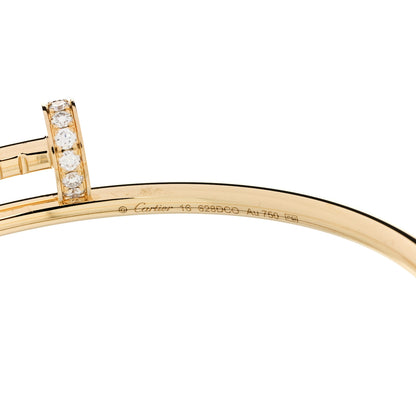 Cartier 18K Yellow Gold Diamond Small Juste Un Clou Bracelet 16 4 of 5