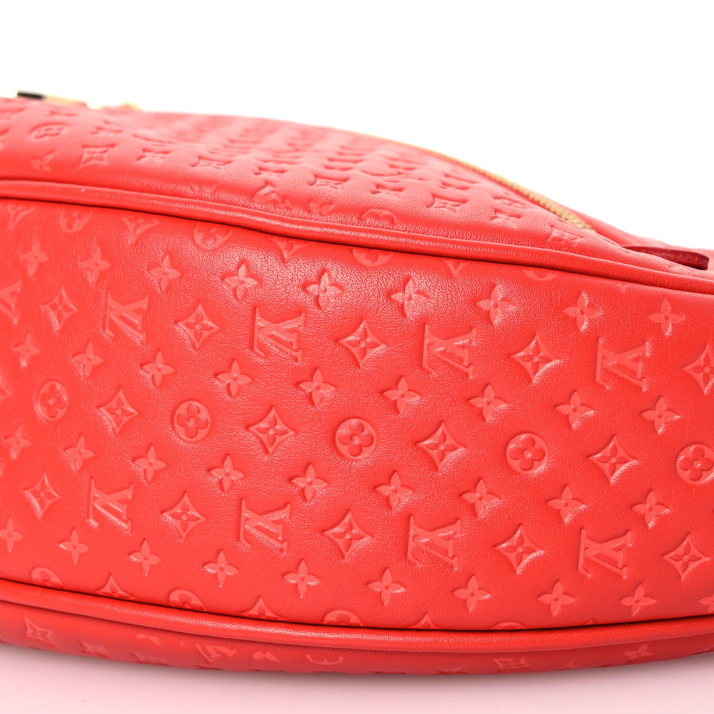 Calfskin Nanogram Embossed Loop PM Rouge