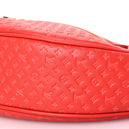 Louis Vuitton Calfskin Nanogram Embossed Loop PM Rouge 10 of 13