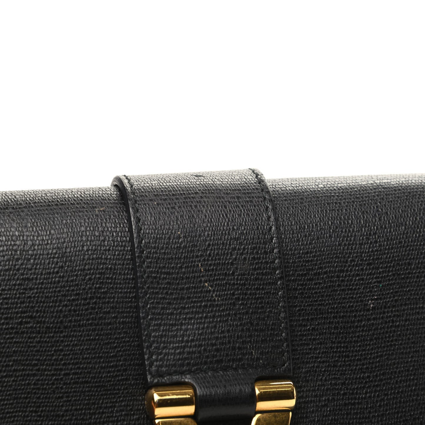 Textured Calfskin Y Ligne Clutch Black