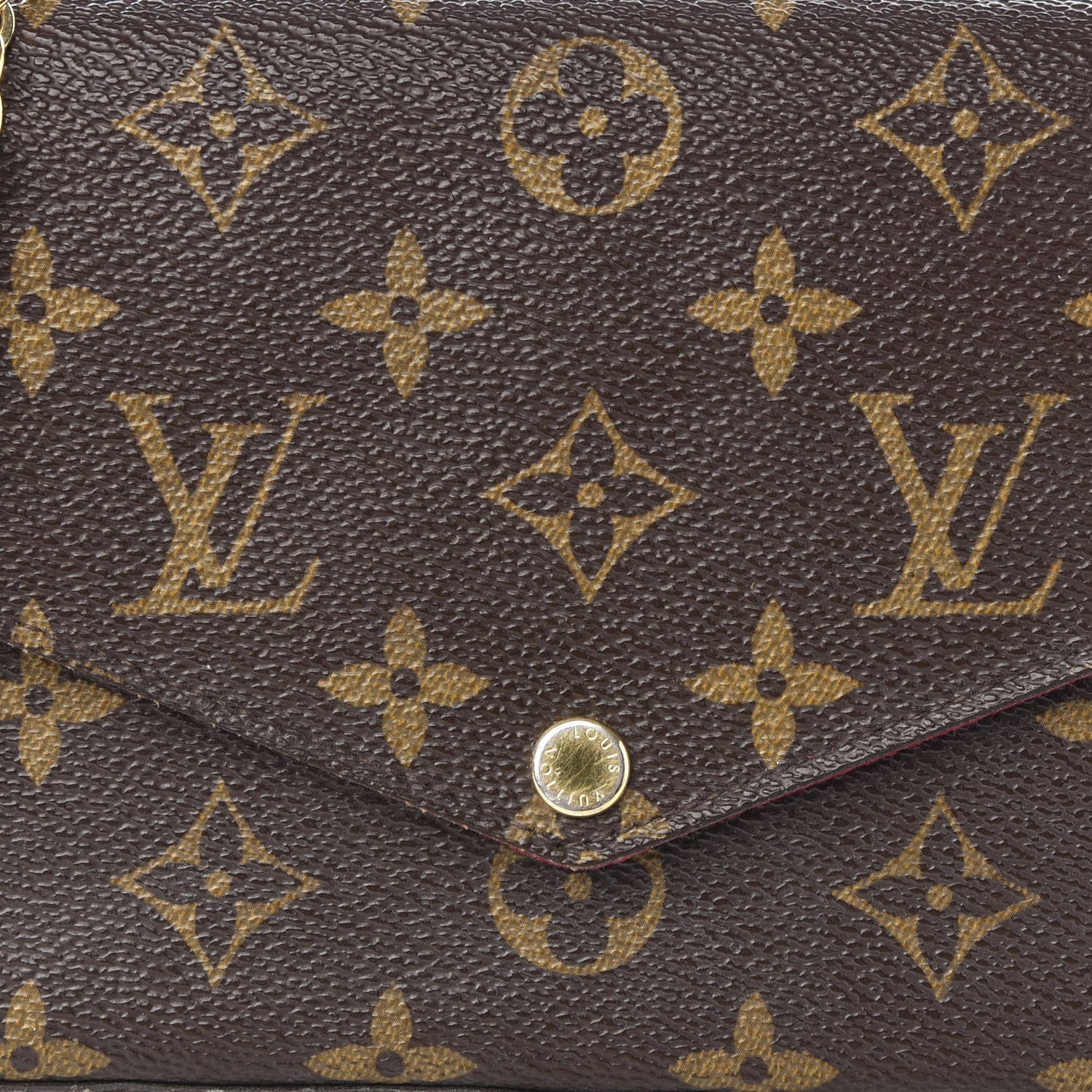 Louis Vuitton Monogram Pochette Felicie Chain Wallet Fuchsia 11 of 12
