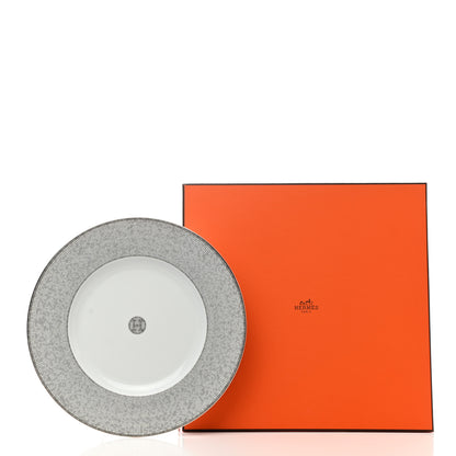 Hermes Porcelain Mosaique Au 24 Platine Presentation Plate Set of 2 7 of 7