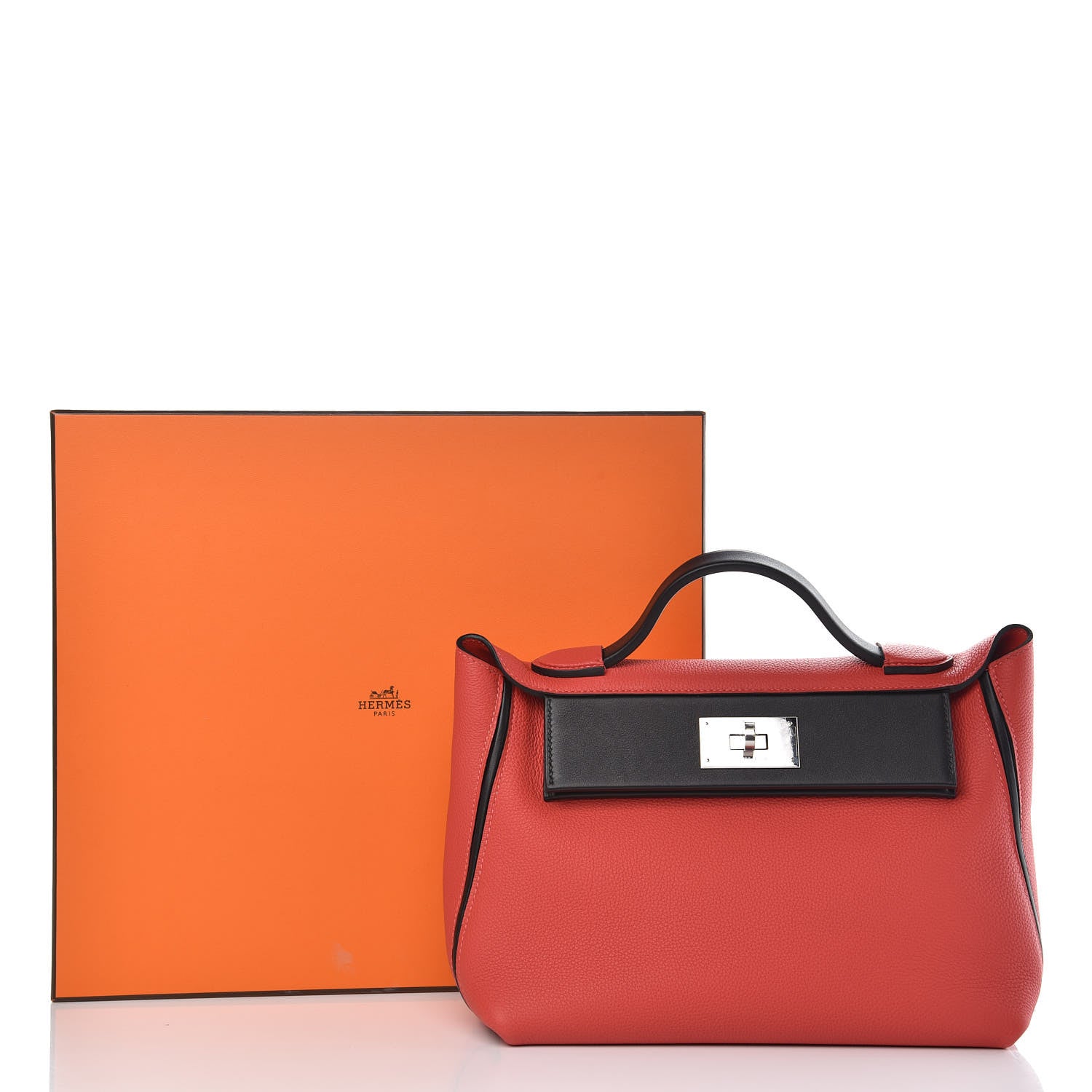Hermes Togo Swift 24/24 29 Rouge Pivoine Black 11 of 11