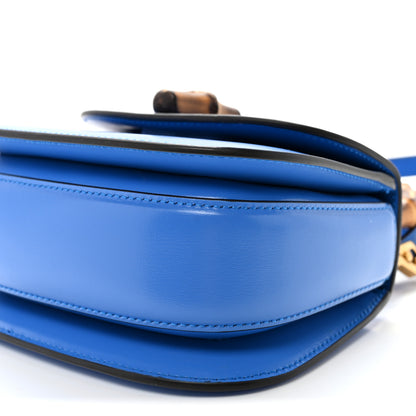 Gucci Boarded Dyana Lux Calfskin Web Mini Bamboo 1947 Top Handle Bag Blue 9 of 9