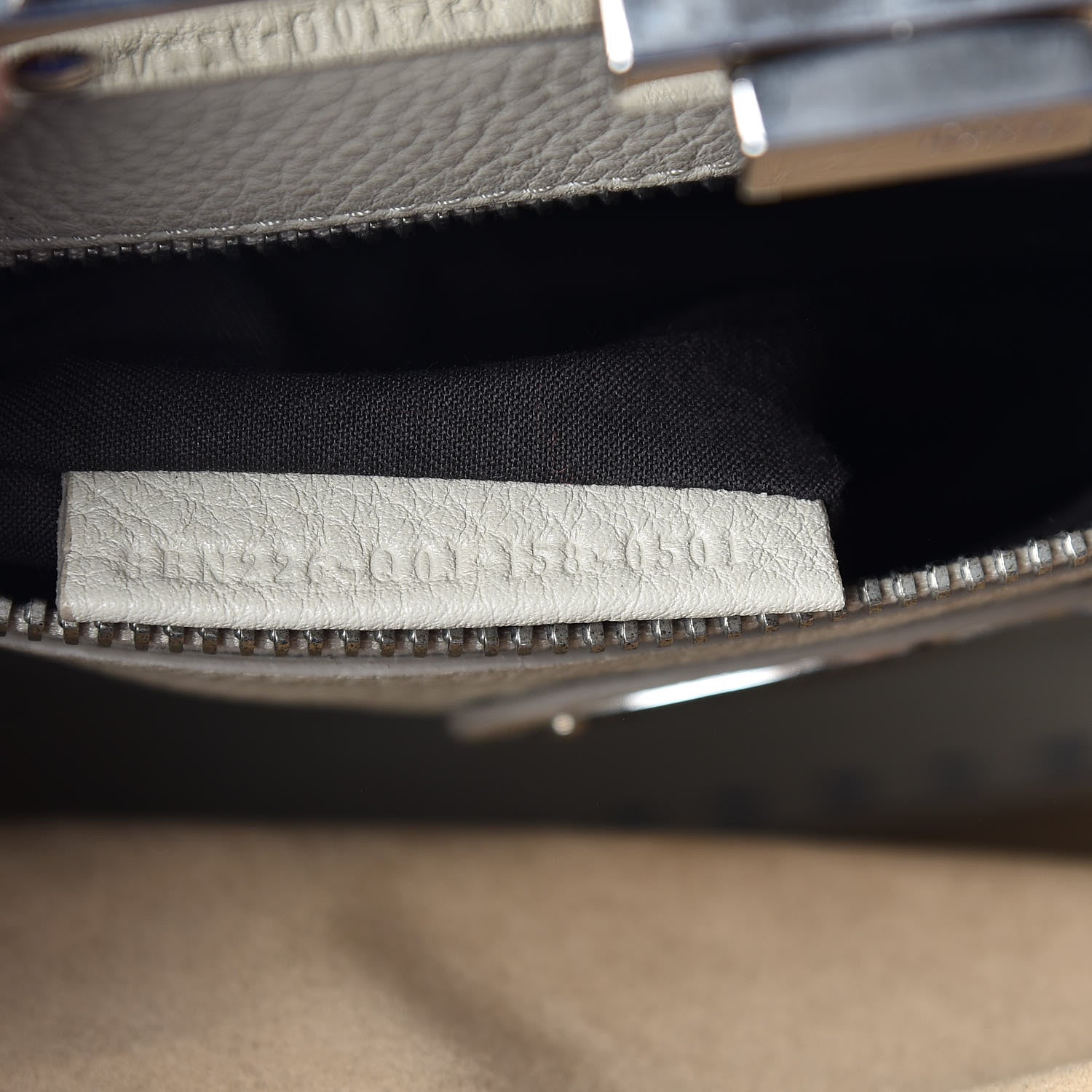 Fendi Cuoio Romano Selleria Bi-Color Medium Peekaboo Iconic Satchel Blue Neon Latte 8 of 12