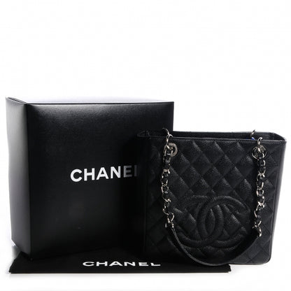 Chanel Caviar Petit Shopping Tote PST Black 5 of 8