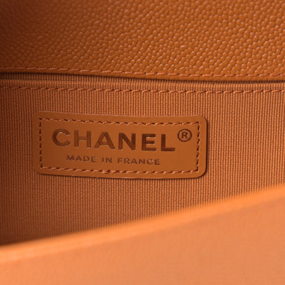 Chanel Caviar Quilted Small Boy Flap Light Brown 6 of 11