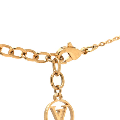 Louis Vuitton Nanogram Name Tag Necklace Gold 4 of 6