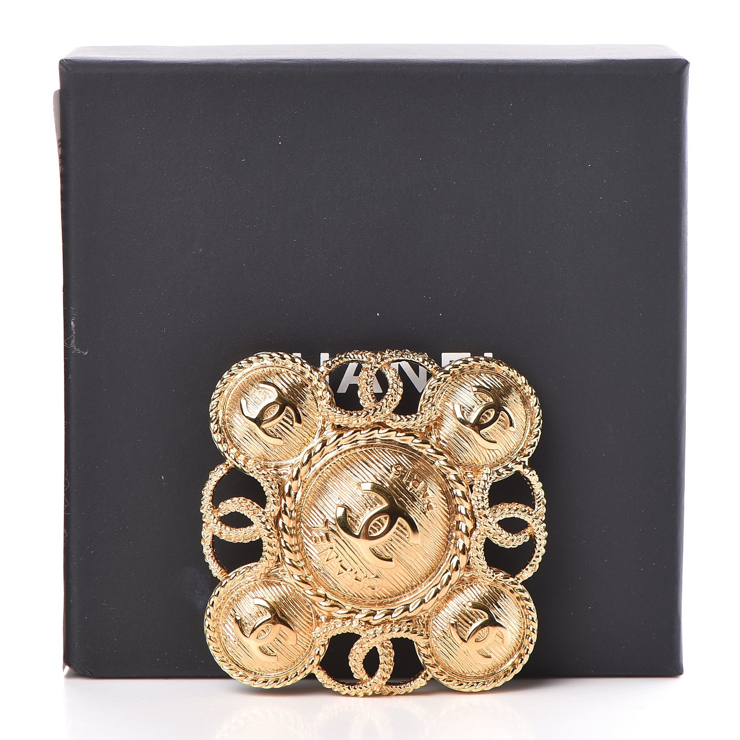 CC Cross Brooch Gold