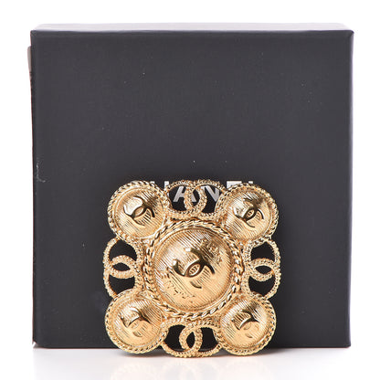 Chanel CC Cross Brooch Gold 5 of 5