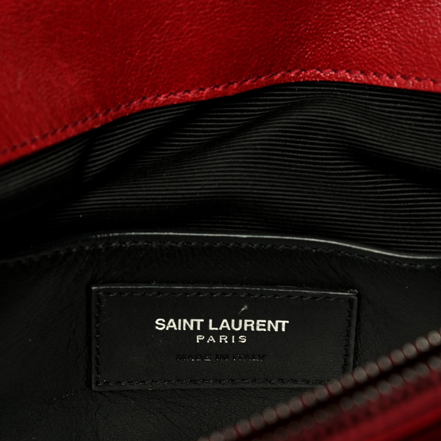 Saint Laurent Sheepskin Matelasse Chevron Large College Monogram Satchel Oxblood 7 of 10
