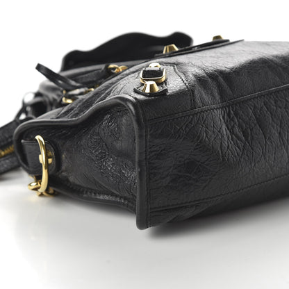 Balenciaga Agneau Classic Gold Hardware Mini City Black 6 of 10