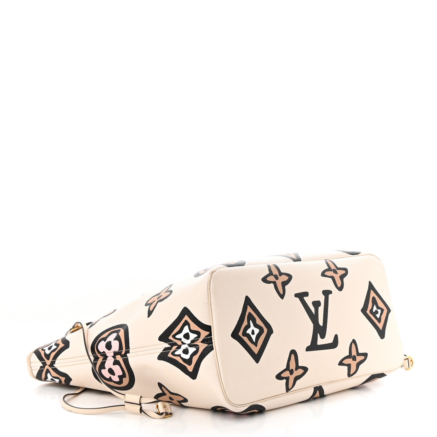 Monogram Giant Wild At Heart Neverfull MM Creme