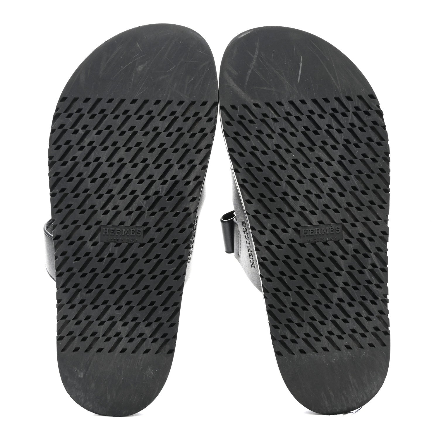 Hermes Calfskin Womens Chypre Sandals 38 Black 5 of 11