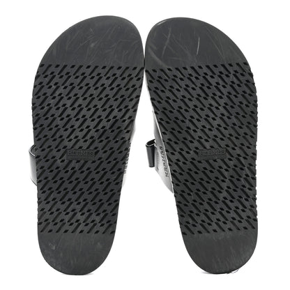 Hermes Calfskin Womens Chypre Sandals 38 Black 5 of 11
