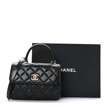 Chanel Lambskin Quilted Small Trendy CC Dual Handle Flap Bag Black 10 of 10