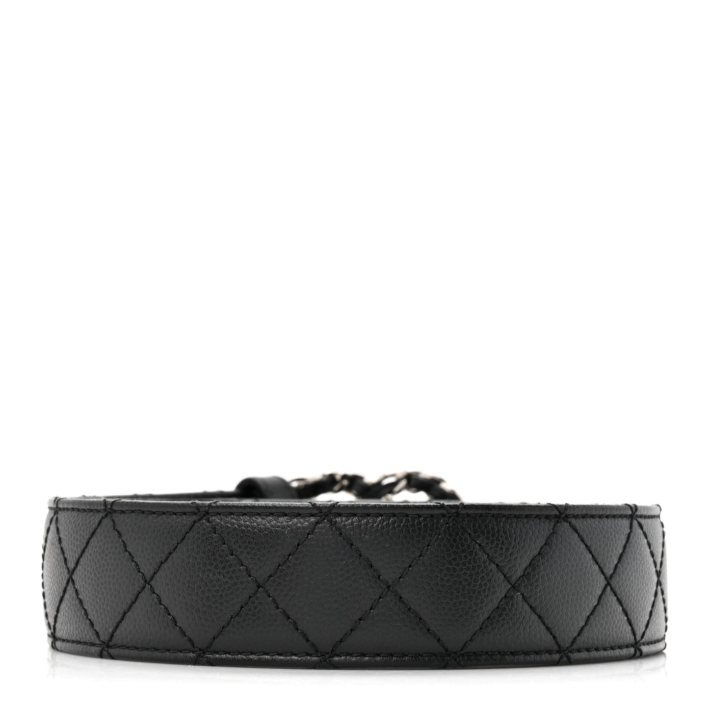 Caviar Quilted CC Chain Belt 75 30 Black