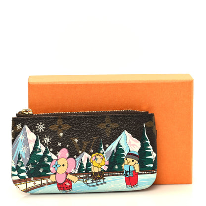 Louis Vuitton Monogram 2023 Christmas Animation Alpine Key Pouch Pink 9 of 9