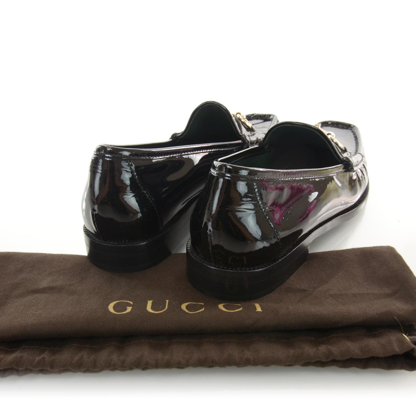 Patent Leather Horsebit Loafers 40 Black