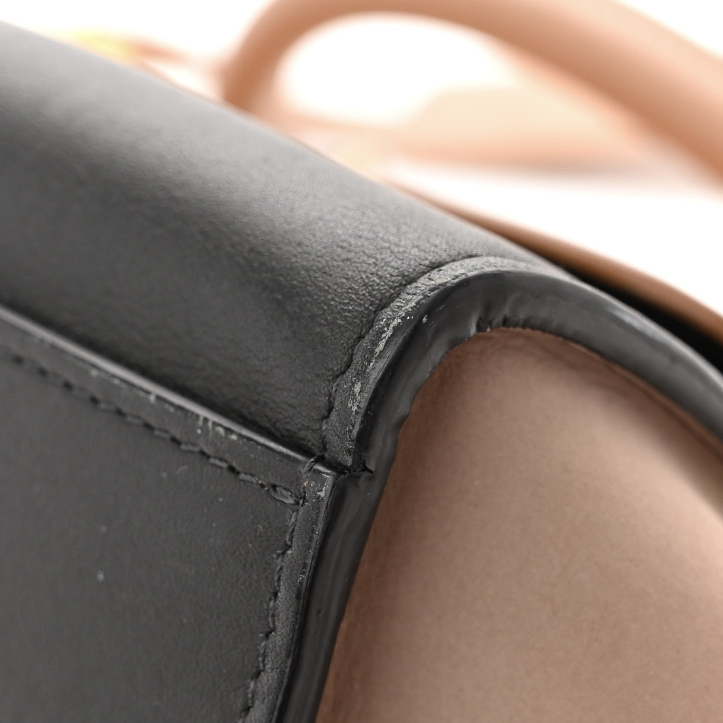 Smooth Calfskin Nubuck Small Tri-Color Trapeze Nude