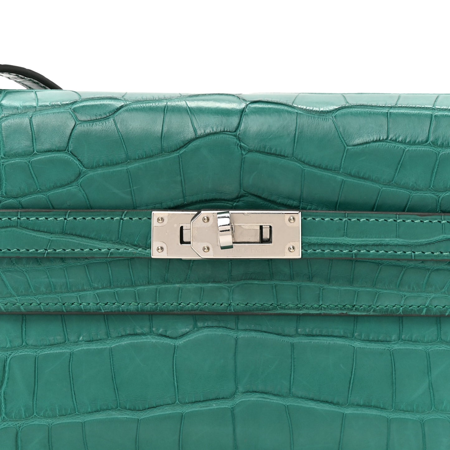Matte Alligator Kelly To Go Wallet Malachite