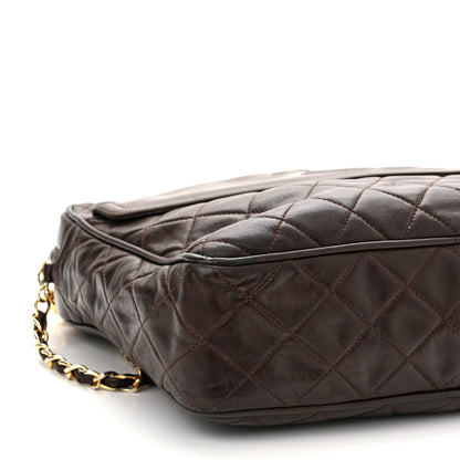 Chanel Lambskin Quilted Tassel Camera Case Brown 8 of 9