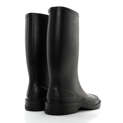 Chanel Caoutchouk CC High Boots 41 Black 4 of 9