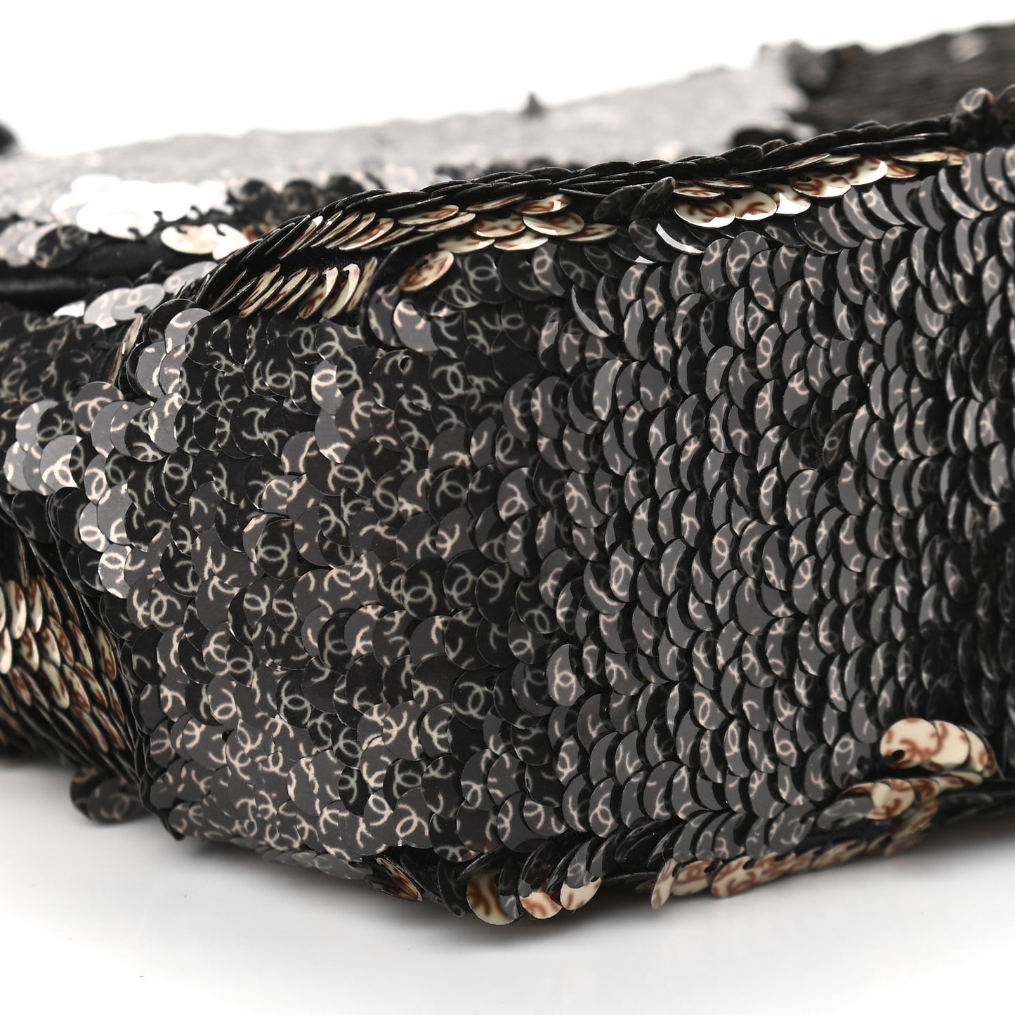 Sequin Single Flap Black