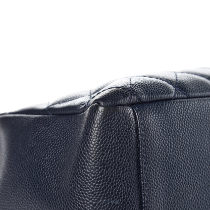 Chanel Caviar Quilted Grand Shopping Tote GST Navy Blue 11 of 14