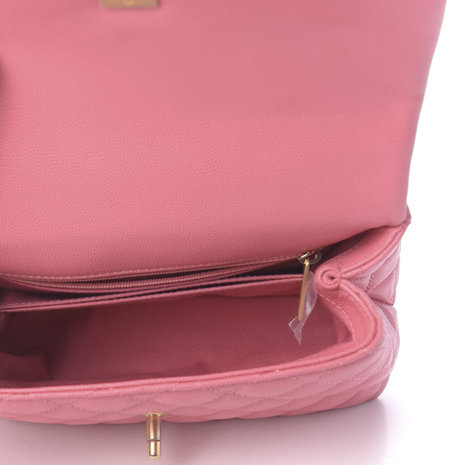 Chanel Caviar Lizard Embossed Quilted Mini Coco Handle Flap Pink 5 of 11