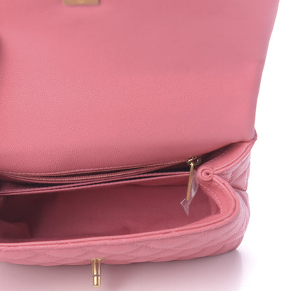 Chanel Caviar Lizard Embossed Quilted Mini Coco Handle Flap Pink 5 of 11