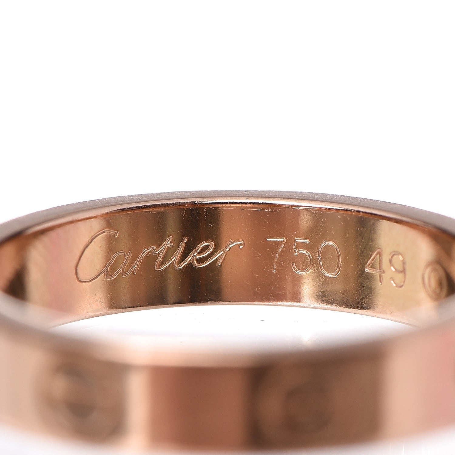Cartier 18K Pink Gold 3.5mm LOVE Wedding Band Ring 49 4.75 3 of 6