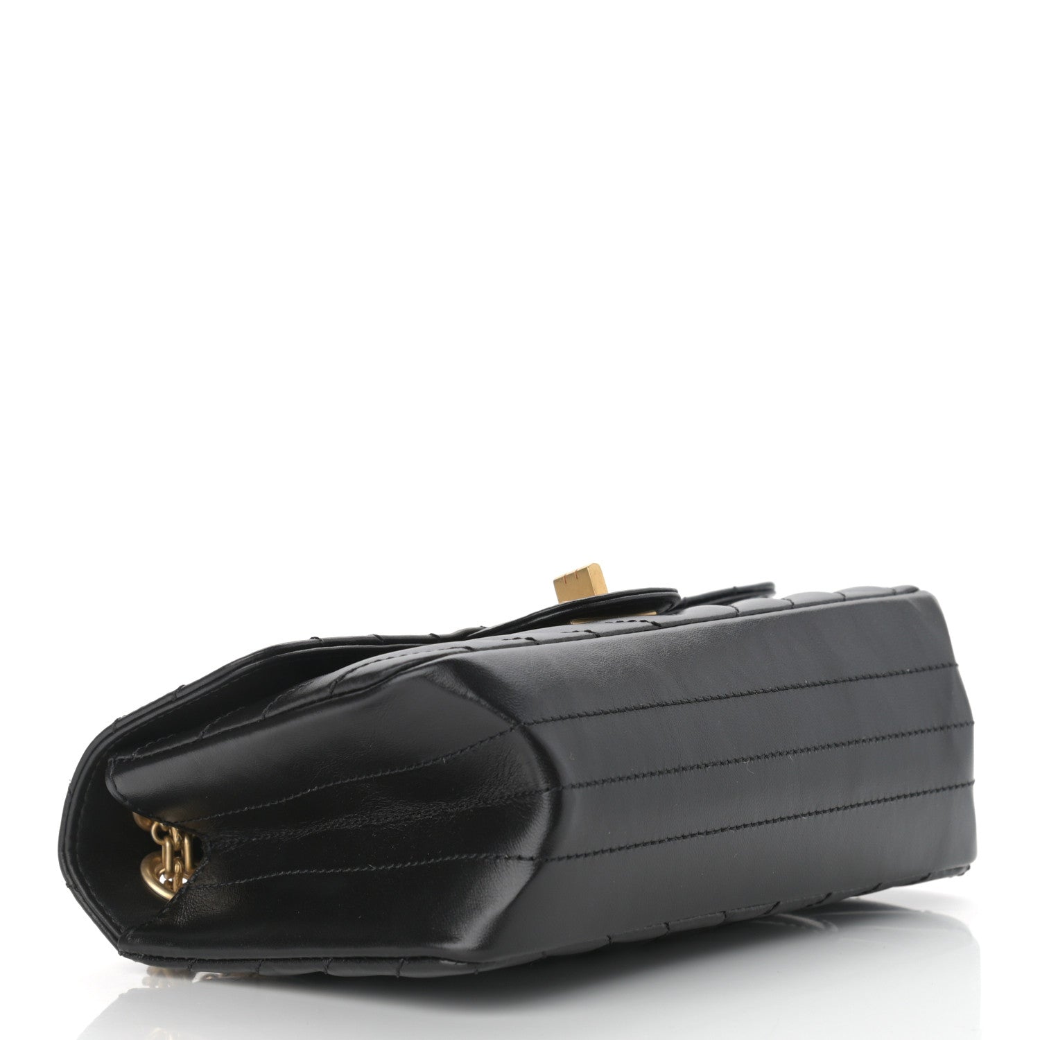 Chanel Aged Calfskin Chevron Quilted 2.55 Reissue Mini Flap Black 3 of 11