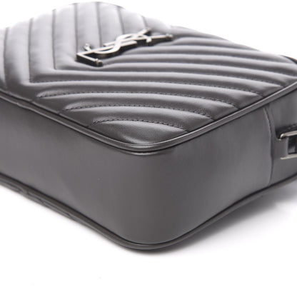 Saint Laurent Calfskin Matelasse Monogram Lou Camera Bag Asphalt 9 of 10