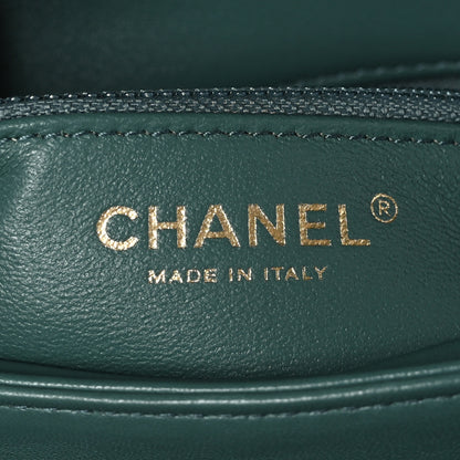 Chanel Lambskin Quilted Small Trendy CC Flap Dual Handle Bag Green 8 of 10