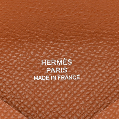 Hermes Epsom Calvi Card Case Gold 5 of 7