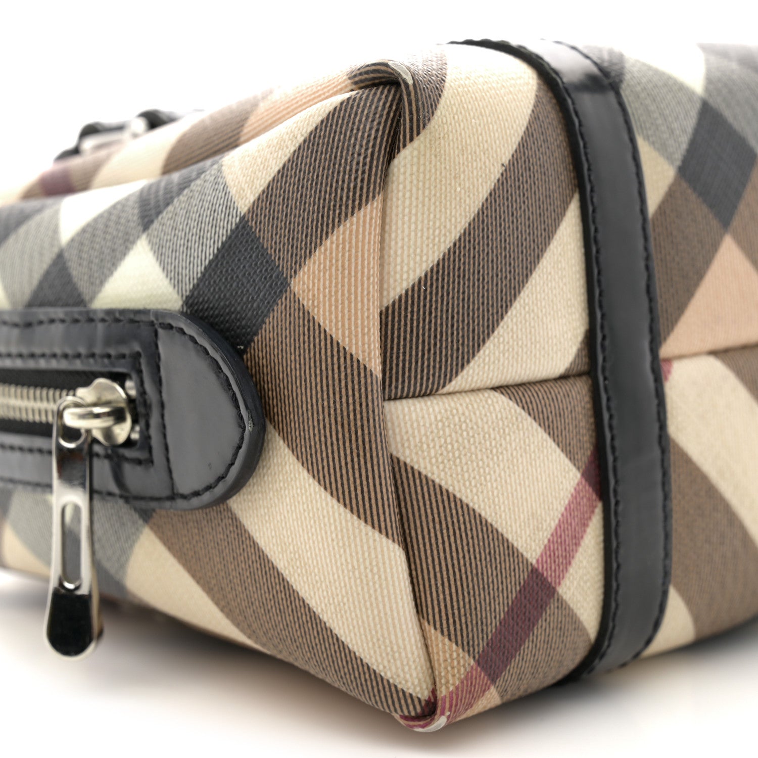 Burberry Nova Check Small Boston Bag Mini Black 10 of 14