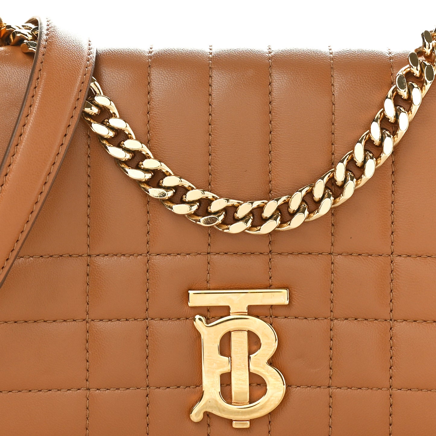 Lambskin Quilted Small Lola Bag Maple Brown