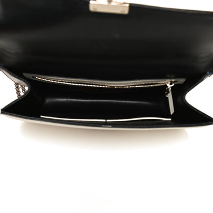 Valentino Garavani Vitello Tri-Color Medium Glam Lock Rockstud Flap Blue White Burgundy 4 of 13