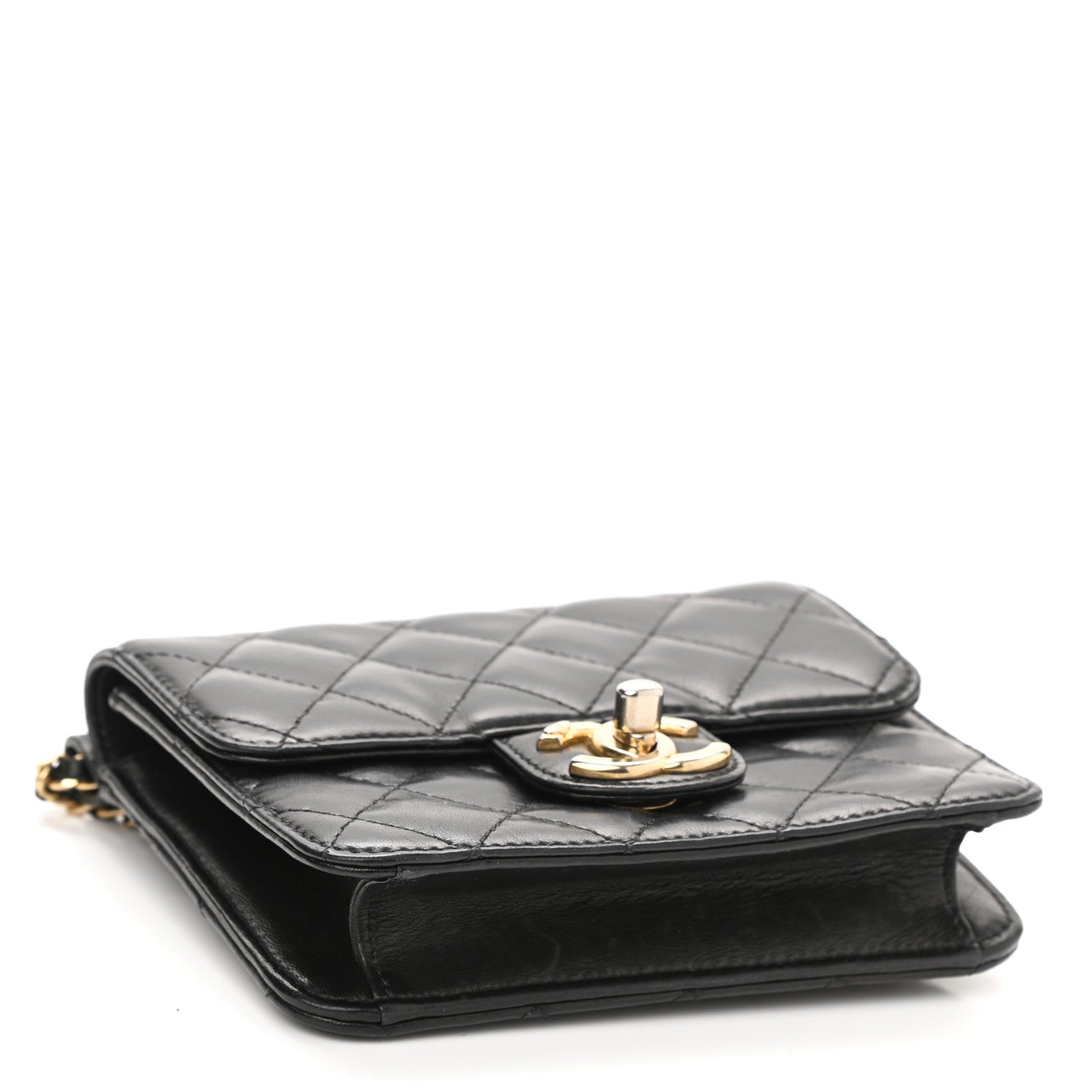 Chanel Lambskin Quilted Crossing Times Mini Flap Black 4 of 10