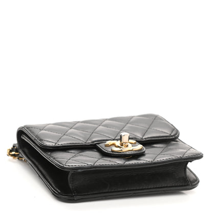 Chanel Lambskin Quilted Crossing Times Mini Flap Black 4 of 10
