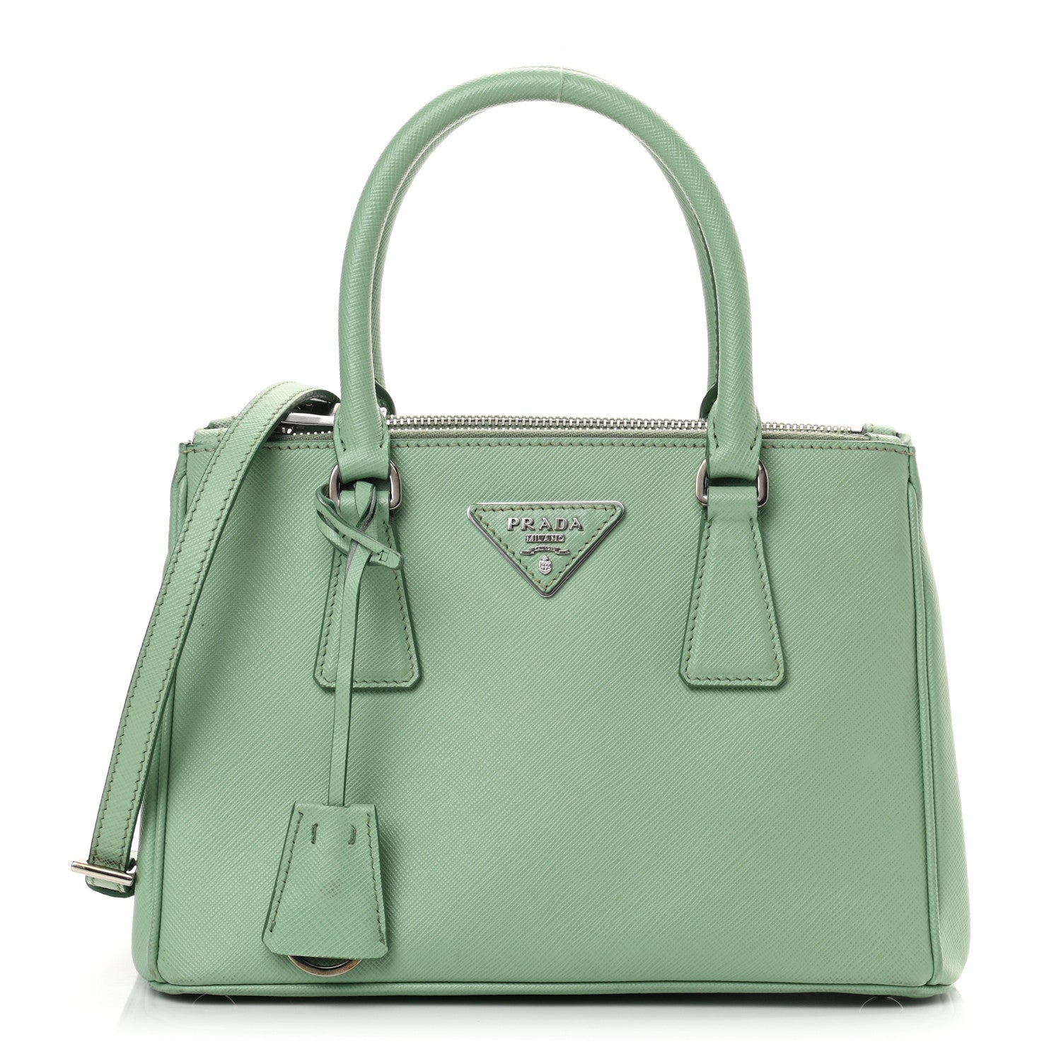 Prada Saffiano Lux Small Galleria Double Zip Tote Acquamarina 1 of 25