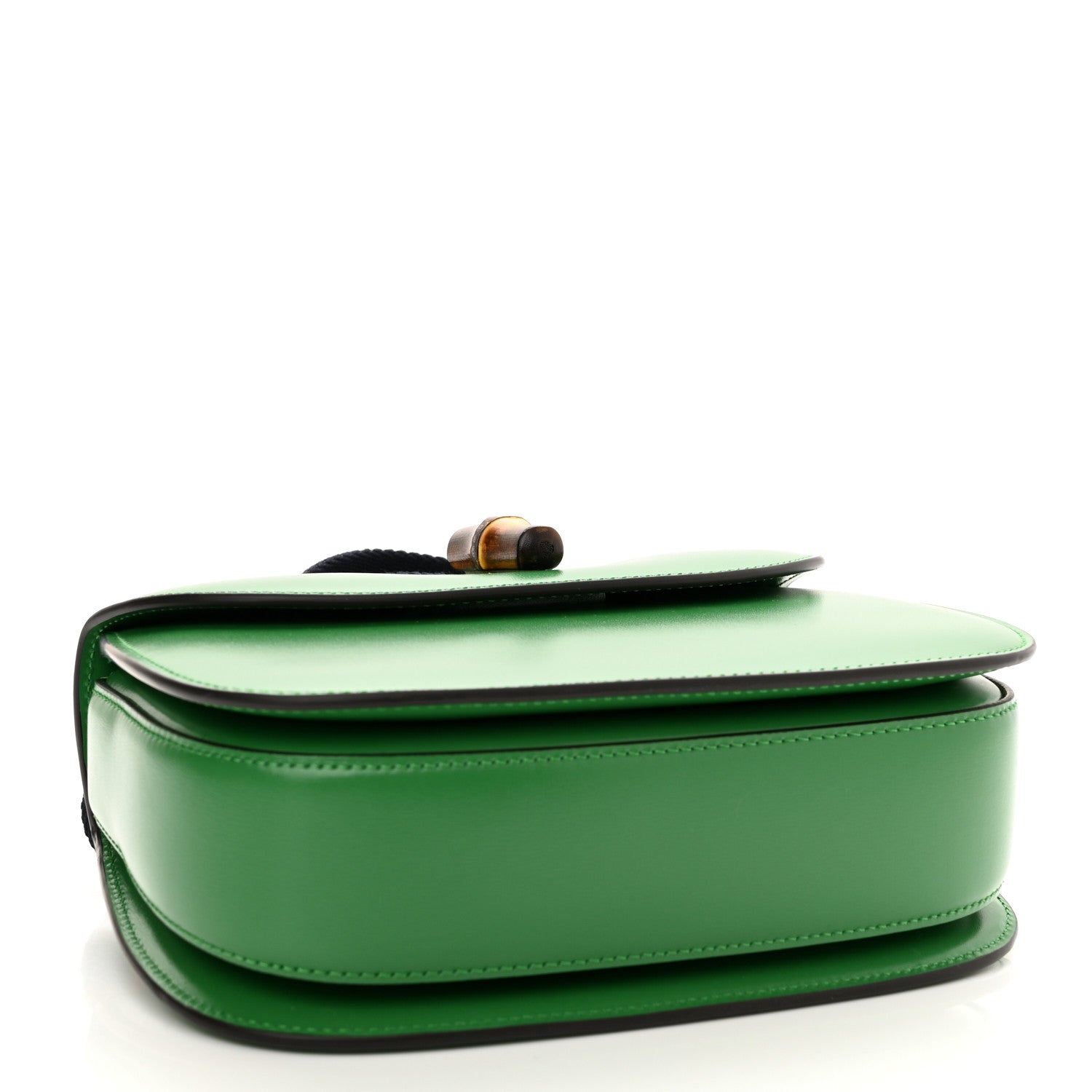 Gucci Boarded Dyana Lux Calfskin Web Small Bamboo 1947 Top Handle Bag Spring Green 5 of 10