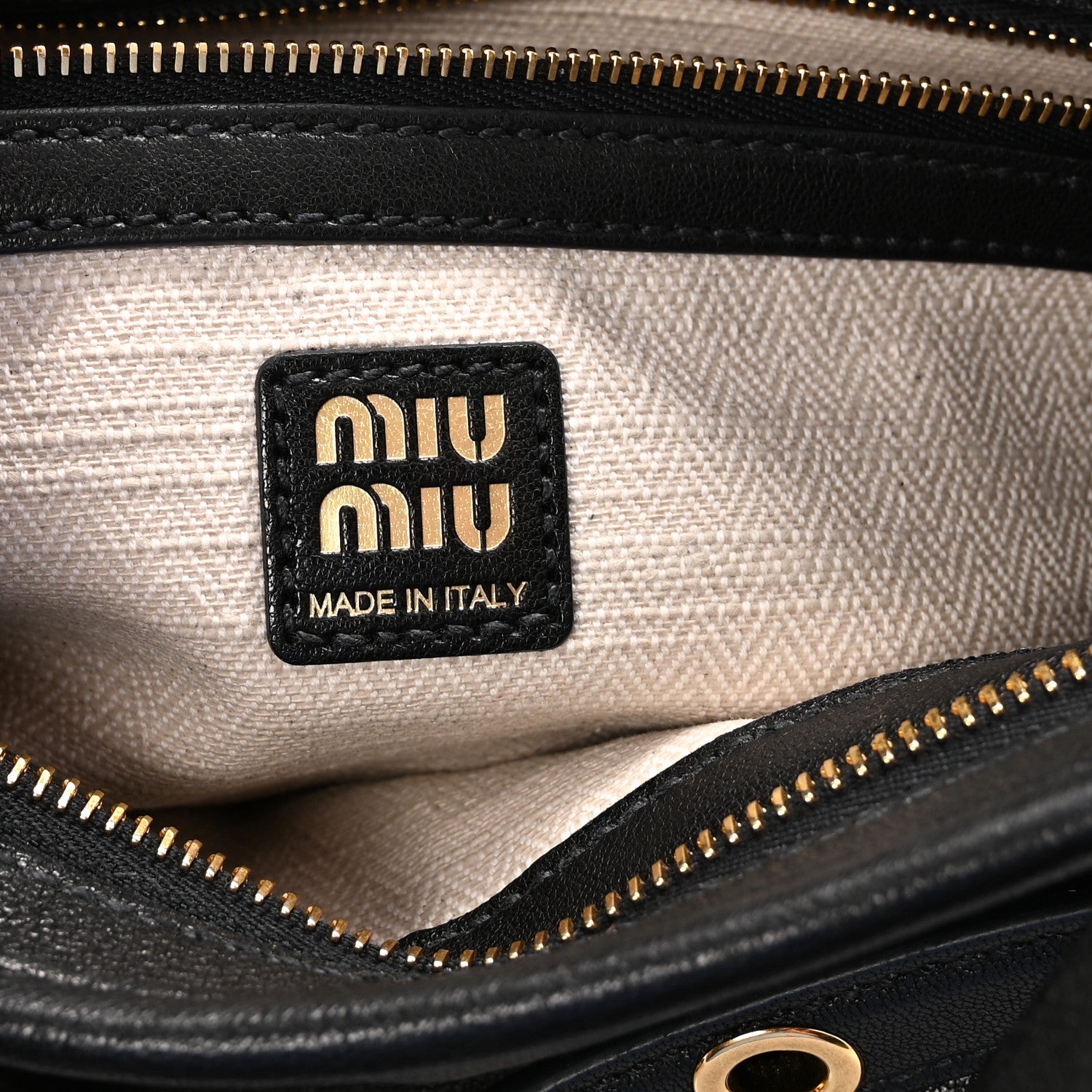 Miu Miu Nappa Aviator Regular Aventure Shoulder Bag Black 6 of 9