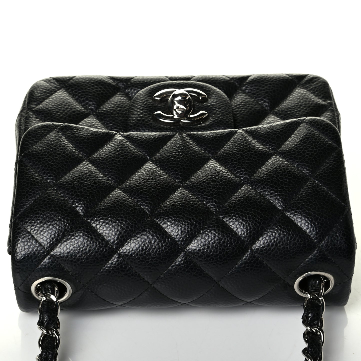 Caviar Quilted Mini Square Flap Black