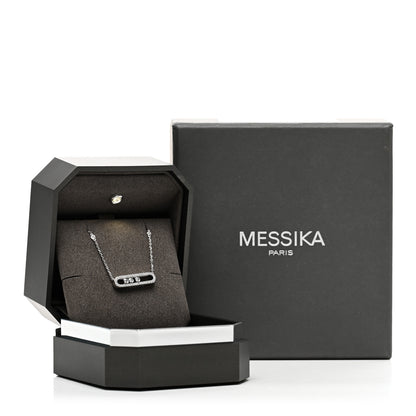 Messika 18K White Gold Diamond Baby Move Pave Necklace 5 of 5